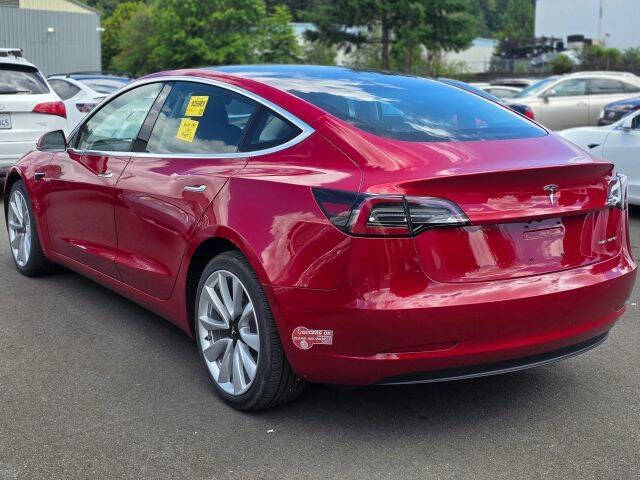 Red 2018 Tesla Model 3 Long Range AWD Long Range 4dr Fastback 2