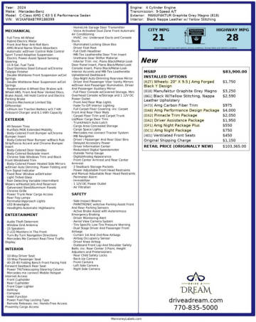 2024 Mercedes-Benz C-Class AMG C 63 S E Performance