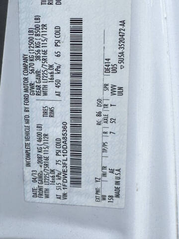 2013 Ford E-Series E-350 SD