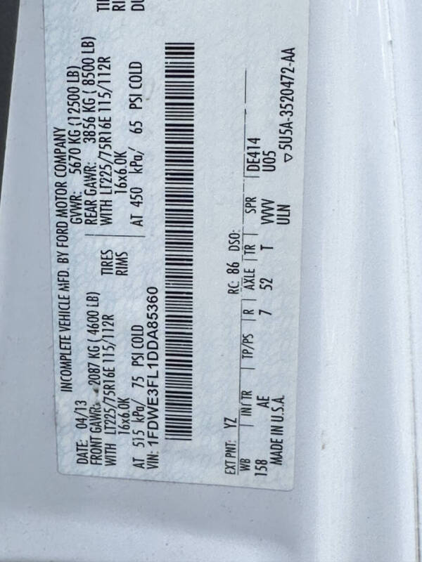 2013 Ford E-Series E-350 SD