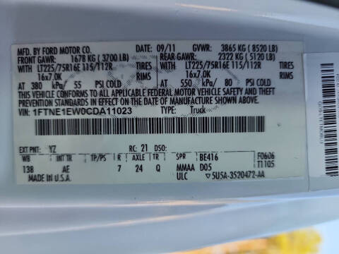 2012 Ford E-Series E-150