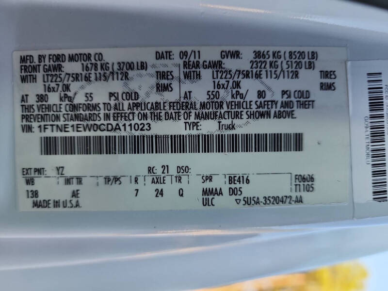 2012 Ford E-Series E-150