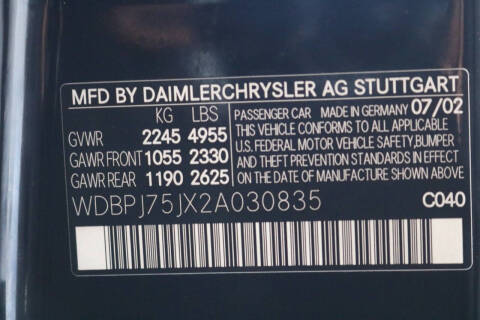 2002 Mercedes-Benz CL-Class CL 500