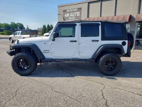 2016 Jeep Wrangler Unlimited for sale at 4M Auto Sales | 828-327-6688 | 4Mautos.com in Hickory NC