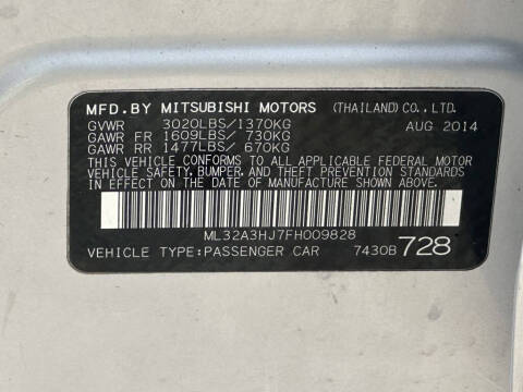 2015 Mitsubishi Mirage