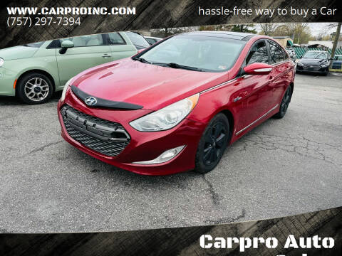 2012 Hyundai Sonata Hybrid for sale at Carpro Auto Sales in Chesapeake VA