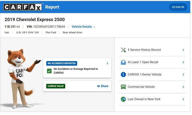 2019 Chevrolet Express 2500