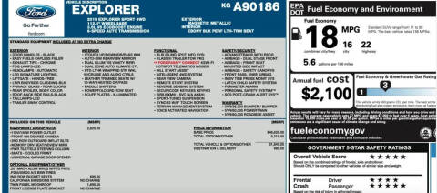 2019 Ford Explorer Sport