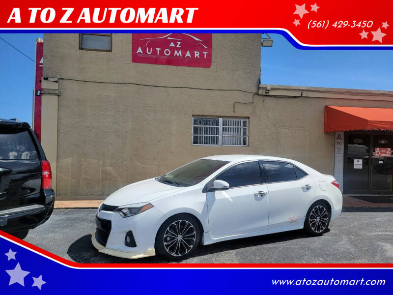 2014 Toyota Corolla for sale at A TO Z  AUTOMART in West Palm Beach FL