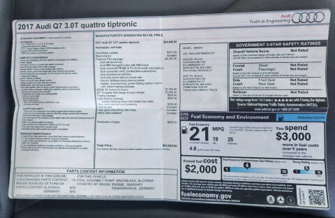 2017 Audi Q7 3.0T quattro Premium Plus