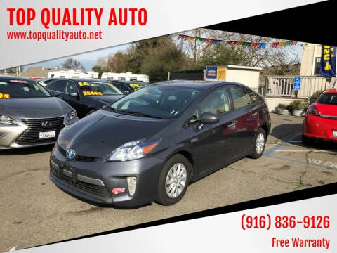 2014 Toyota Prius Plug-in Hybrid for sale at TOP QUALITY AUTO in Rancho Cordova CA