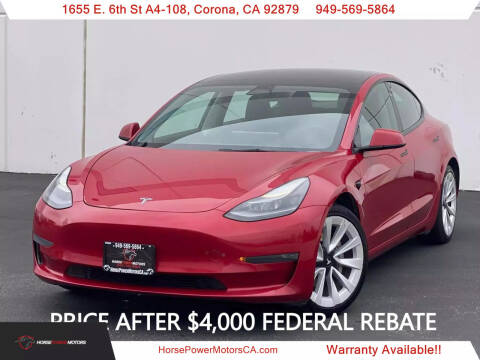 2022 Tesla Model 3 for sale at HorsePower Motors in Corona CA