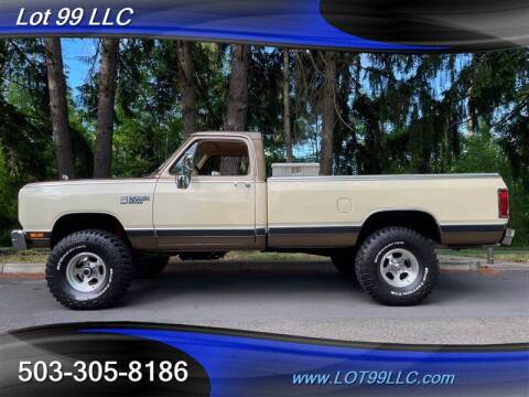 1988 Dodge RAM 150 for sale at LOT 99 LLC in Milwaukie OR