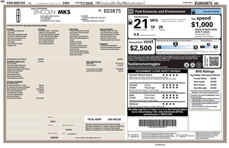 2014 Lincoln MKS