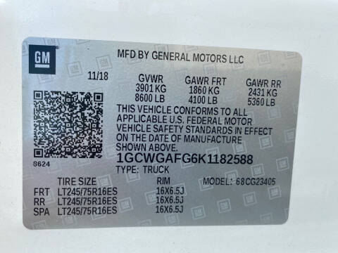 2019 Chevrolet Express 2500