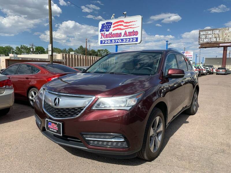 2014 Acura MDX for sale at Nations Auto Inc. II in Denver CO