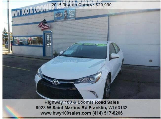2015 Toyota Camry for sale at Highway 100 & Loomis Road Sales in Franklin WI