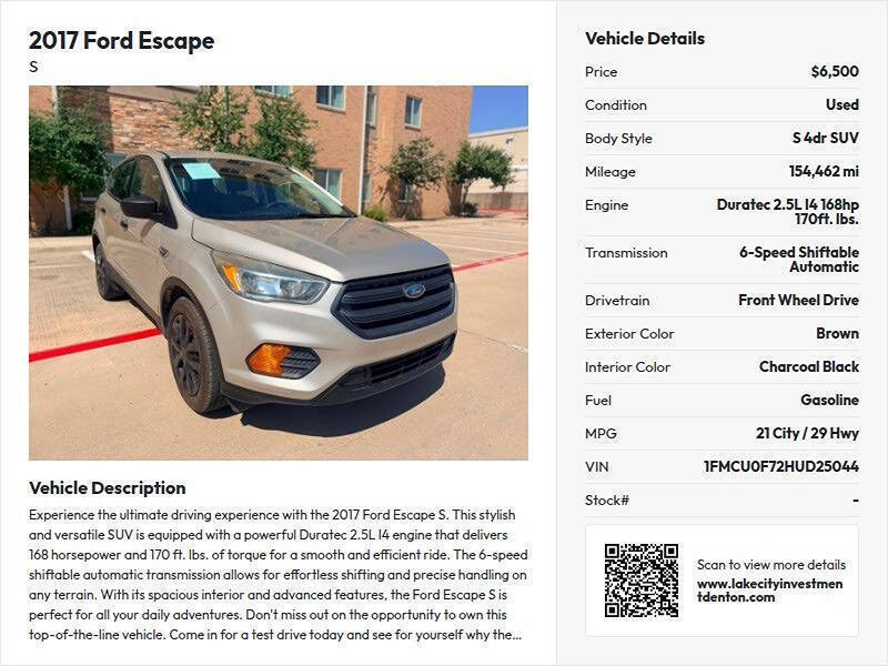 2017 Ford Escape S