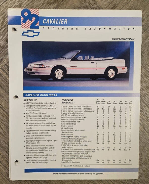 1992 Chevrolet Cavalier RS