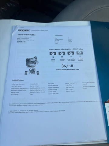 2007 Hyundai Azera SE