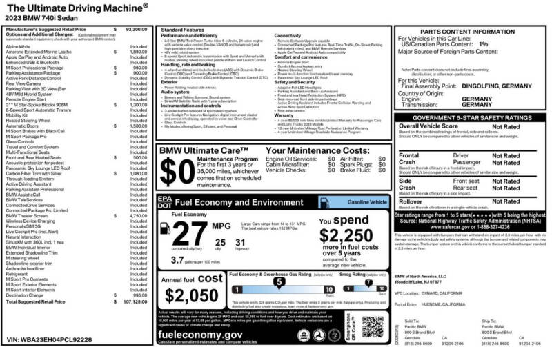 2023 BMW 7 Series 740i