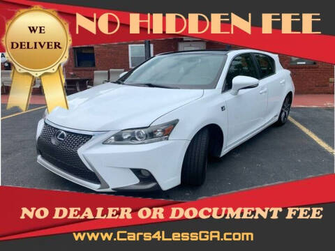 2015 Lexus CT 200h for sale at Cars4Less GA in Alpharetta GA