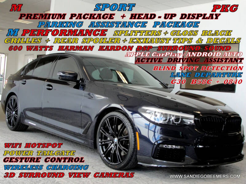 2020 BMW 5 Series for sale at SAN DIEGO BEEMERS in San Diego CA