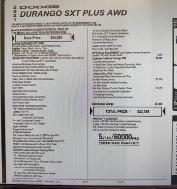 2021 Dodge Durango SXT Plus