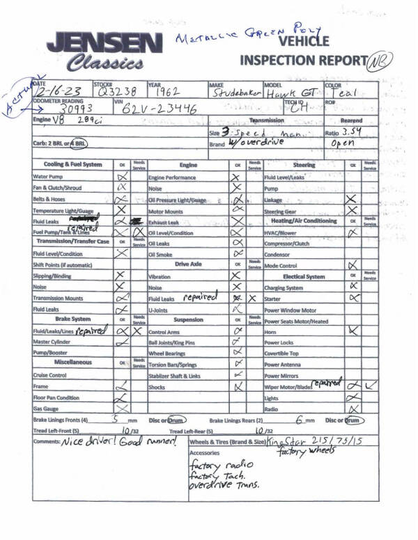 1962 Studebaker Hawk