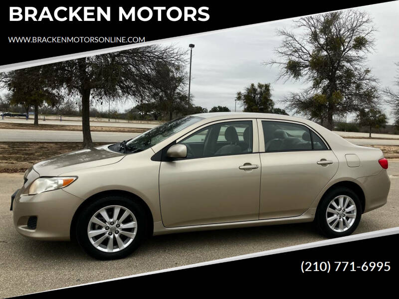 2009 Toyota Corolla for sale at BRACKEN MOTORS in San Antonio TX