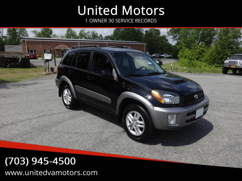 2003 Toyota RAV4 for sale at United Motors in Fredericksburg VA