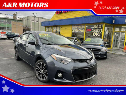 2015 Toyota Corolla for sale at A&R MOTORS in Baltimore MD