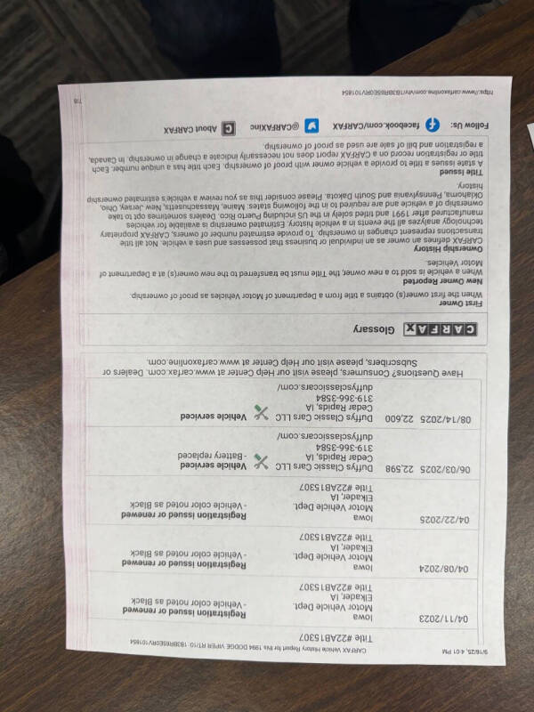1994 Dodge Viper RT/10