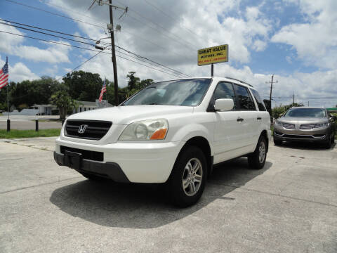 2005 Honda Pilot for sale at GREAT VALUE MOTORS in Jacksonville FL