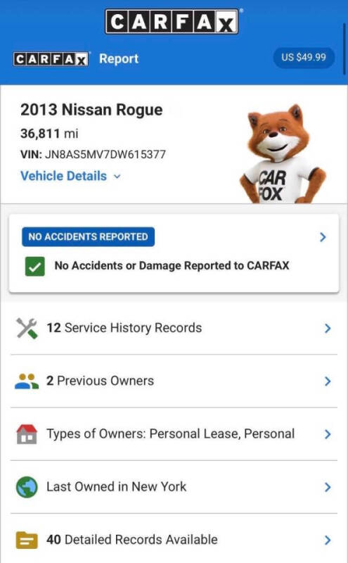 2013 Nissan Rogue SV w/SL Package