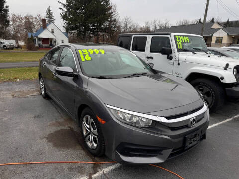 2016 Honda Civic for sale at Bill Cooks Auto in Elmira Heights NY