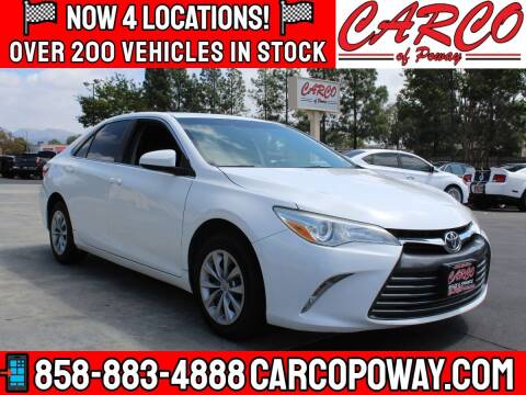 2016 Toyota Camry for sale at CARCO OF POWAY in Poway CA