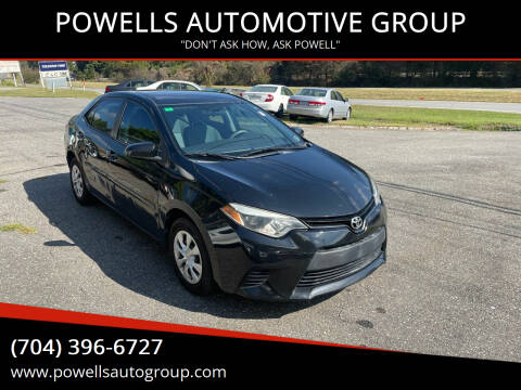 2015 Toyota Corolla for sale at POWELLS AUTOMOTIVE GROUP in Gastonia NC