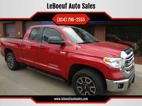 2016 Toyota Tundra for sale at LeBoeuf Auto Sales in Waterford PA