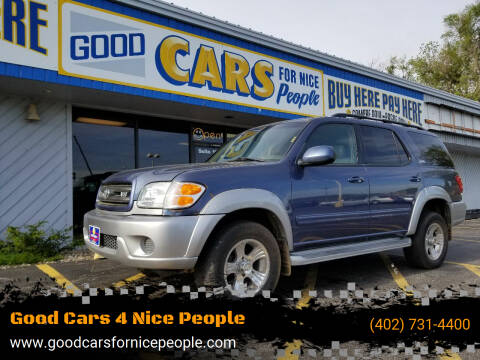 2001 Toyota Sequoia for sale at Good Cars 4 Nice People in Omaha NE
