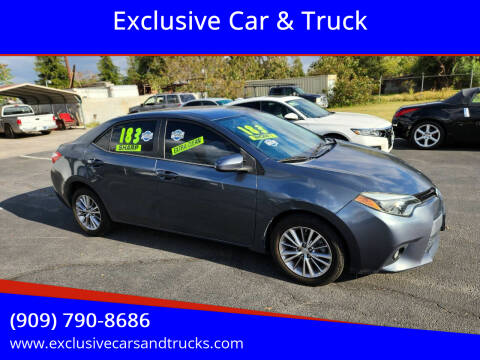 2014 Toyota Corolla for sale at Exclusive Car & Truck in Yucaipa CA