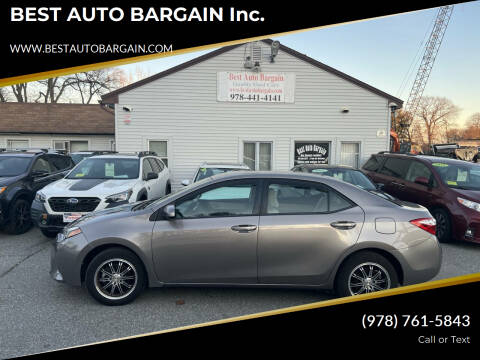 2015 Toyota Corolla for sale at BEST AUTO BARGAIN inc. in Lowell MA