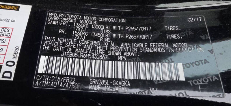 2017 Toyota 4Runner SR5