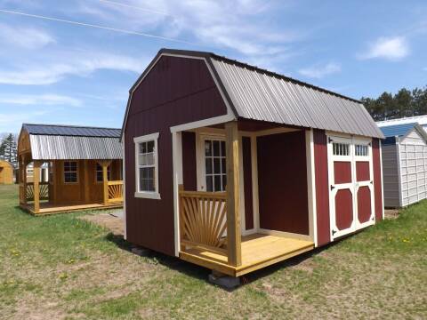  10 x 16 lofted barn w/porch pkg for sale at Extra Sharp Autos in Montello WI