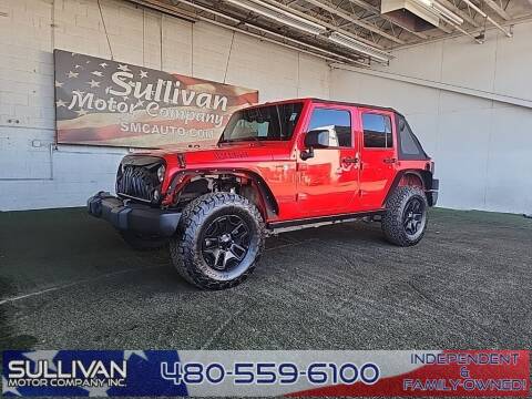 2015 Jeep Wrangler Unlimited for sale at SULLIVAN MOTOR COMPANY INC. in Mesa AZ