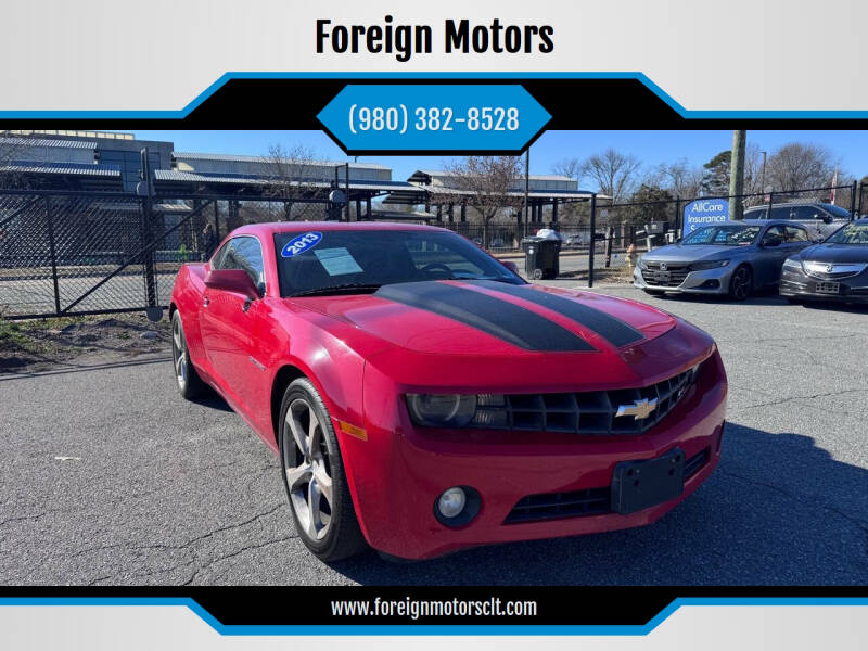 2013 Chevrolet Camaro for sale at Foreign Motors in Kannapolis NC