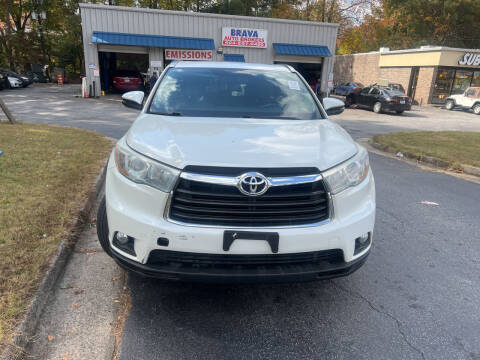 2016 Toyota Highlander for sale at BRAVA AUTO BROKERS LLC in Clarkston GA