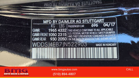 2018 Mercedes-Benz CLA CLA 250