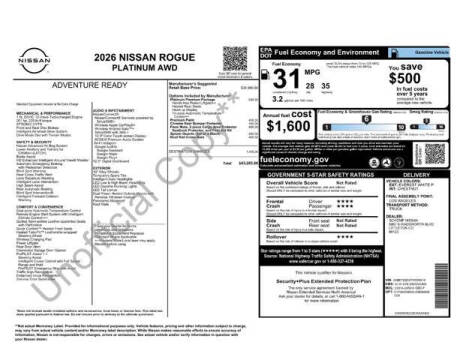 2026 Nissan Rogue Platinum