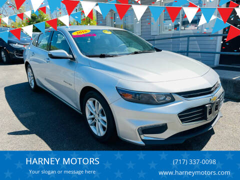 2016 Chevrolet Malibu for sale at HARNEY MOTORS in Gettysburg PA